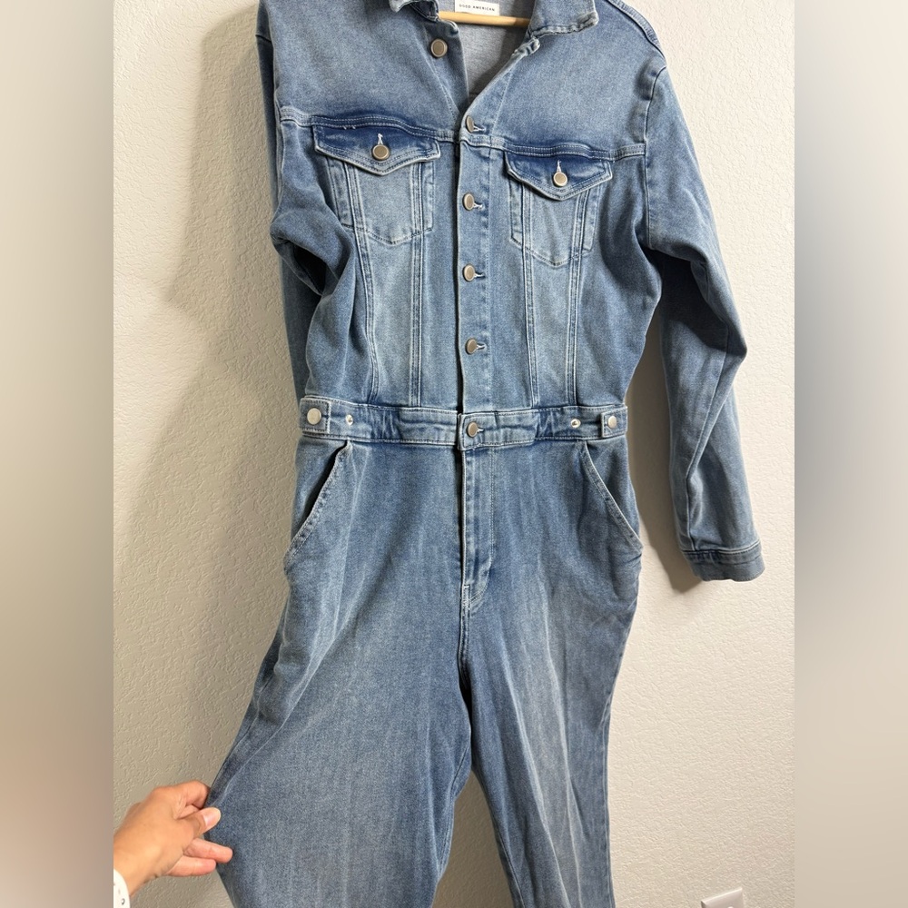 Good American Light Blue Denim Jumpsuit - Picture 16 of 16